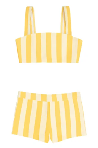 girls soleil cabana stripe bikini and swim short