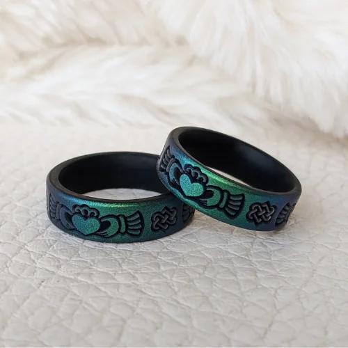 Claddagh Silicone Ring on Dual Layer 6mm