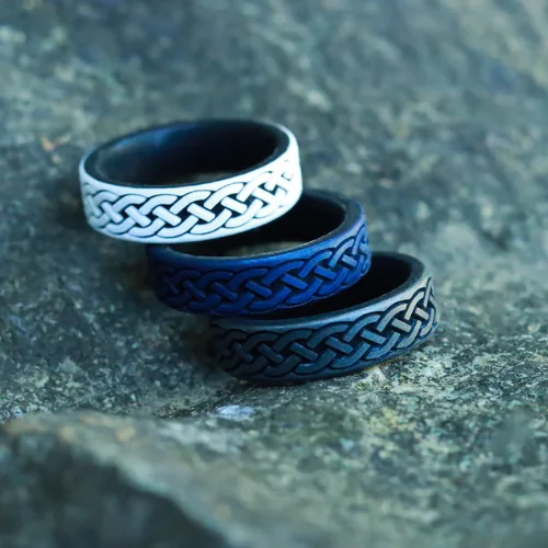 Celtic Sailor's Knot Silicone Ring on Dual Layer 6mm