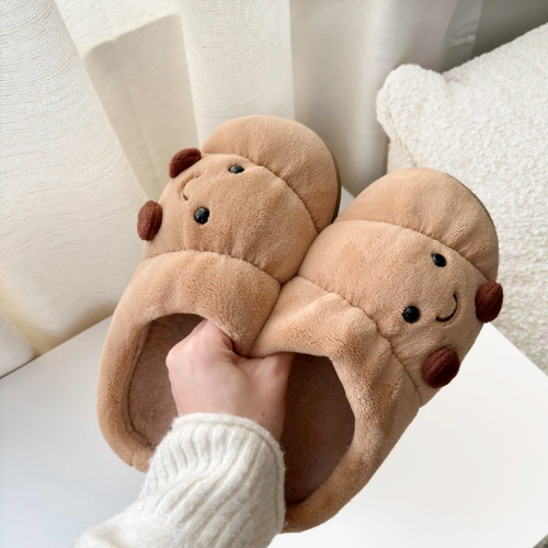 Happy Croissant Slippers